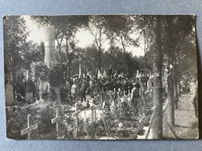 cpa cérémonie cimetière militaire Maréchal Foch drapeaux années 1914-1919
