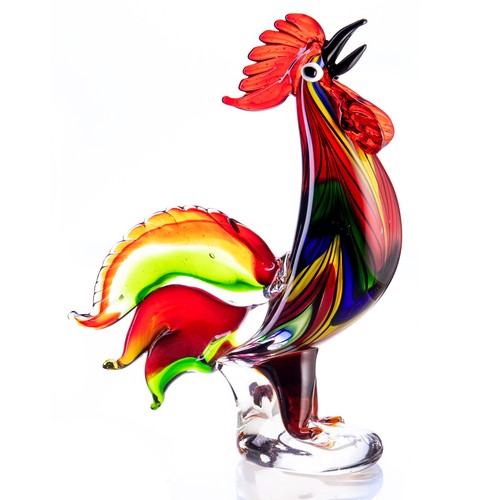 Figurine coq verre - en,