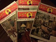 Lord Lister dit Raffles Le Mystérieux inconnu.4 numéros 61,65,76 et 77.circa1920