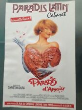 Affiche originale du Paradis Latin "Paradis d'Amour" de Christian Dura 