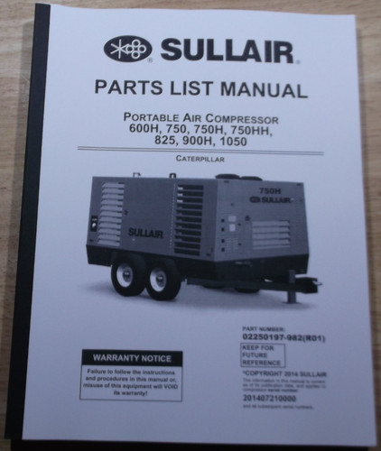 Sullair 600h 750 825 - sullair, 1050
