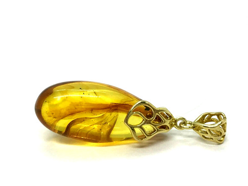 Pendentif ambre avec goutte - pendentif,