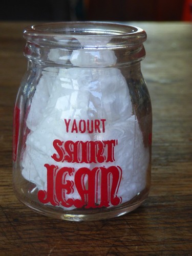 Pot yaourt ancien verre - de,
