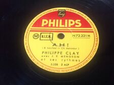 78 RPM PHILIPPE CLAY - Ah! .....AZNAVOUR- Philips 72 221