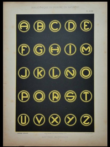 Alphabet art deco - art,