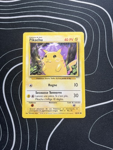 Carte pokemon pikachu 102 - carte,