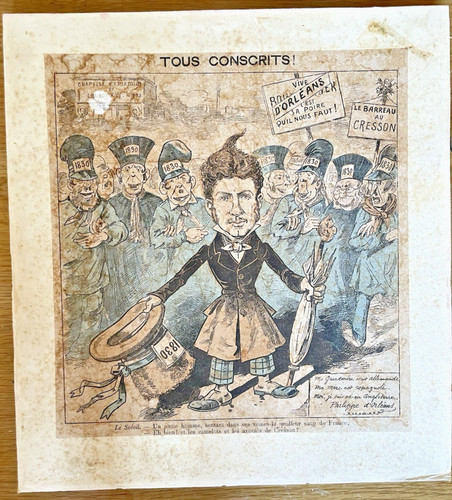 Lithographie caricature - lithographie,