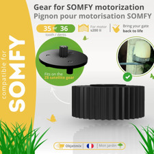 Pignon Engrenage  Moteur  Portail  SOMFY S200 - 35 ou 36 dents