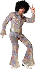 Déguisement Homme DISCO Multicouleur  XL Costume Adulte Année 1980 NEUF