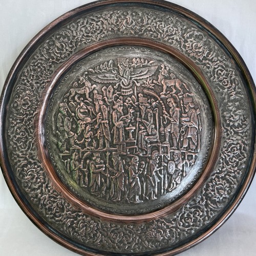 Ancien plat cuivre étamé - plat,,