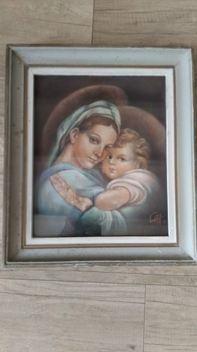 Tableau ancien pastel - tableau,