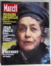 Paris Match n° 1539 du 26 nov. 1978 Yvonne De Gaulle, Mesrine le dossier évasion