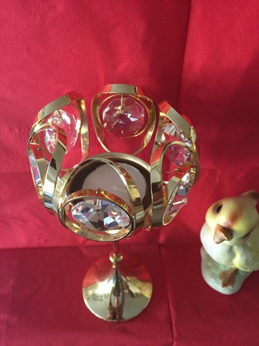 Candle holder vintage with - candle,