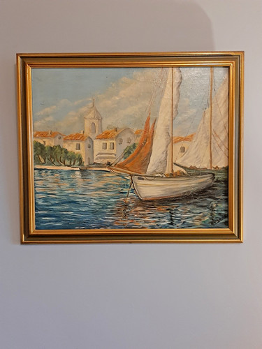 Tableau ancien marine - , en