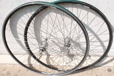 Pair of CAMPAGNOLO Omega V 32H 8Speed Clincher Wheels / MAVIC 501 Hubs Mid90s