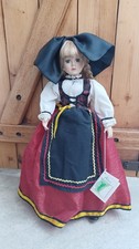 Poupée de collection en porcelaine Alsace alsacienne 47 cm