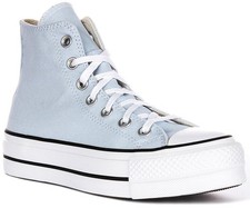 Converse A10644C Ct All Star Hi Plateforme Femme En Bleu Clair UK 3 - 8
