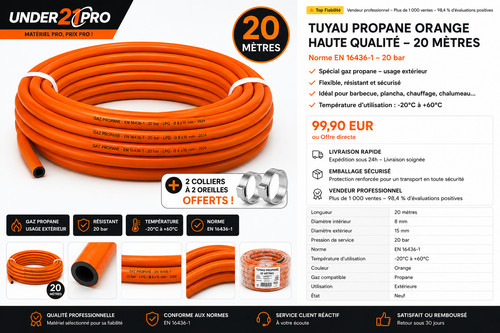 Tuyau gpl gaz 8 - Ø, mm