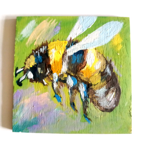 Une peinture miniature peinte - une,