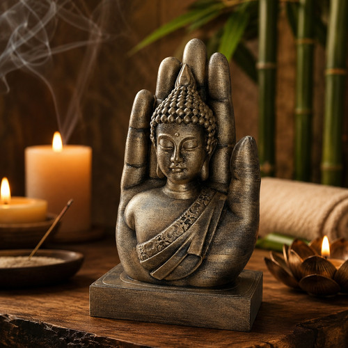 Statue bouddha main - statue,