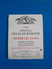 Etiquette vin de Sauternes
