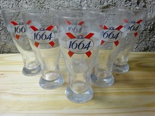 6 VERRES A BIERE 1664 50CL 12 SOUS BOCKS OFFERTS