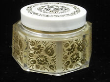 ?? ANCIEN BOITE POUDRE COTON PLEXIGLAS BOITE A MUSIQUE POT COUVERT MUSICAL BOX