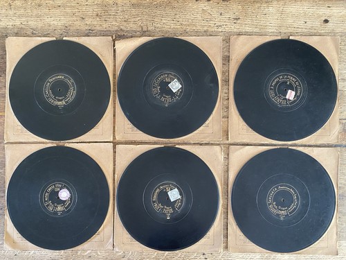Lot disques pathé 90 - 6, cm.