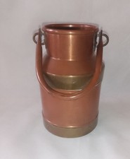 Ancien Petit Pot À Lait En Cuivre Et Laiton 511 G/ Hauteur 20,5 Cm