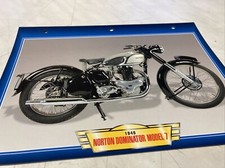 Norton 500 dominator model 7 1949 fiche carte moto passion collection Atlas