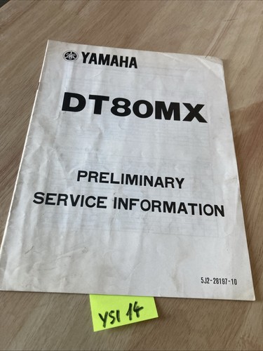 Yamaha dt80mx 5j2 service - yamaha,