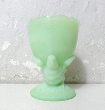 coquetier oiseau en opaline de foire Vintage