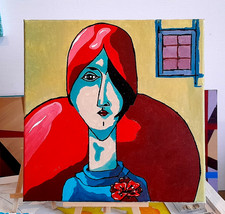 Acrylique sur toile , 2025 , 30 x 30 cm , B Jost, ref Artmajeur , côte AKOUN