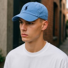 Polo Ralph Lauren Casquette Pour Hommes 59 CM Bleu Logo Brodé Coton Baseball