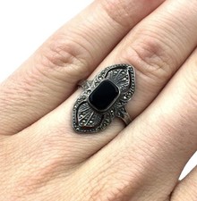 Bague en argent 925 onyx