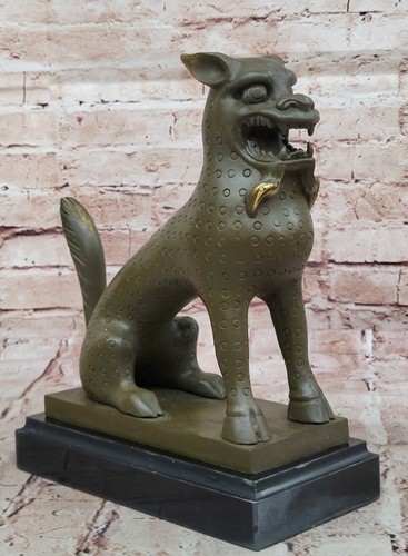 Sculpture statut chien foo - statut,