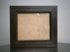 Petit Cadre XIX°s Bois noirci Marqueté Laiton déco Dessin Gravure 15x13