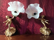 Paire D'appliques Ange