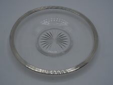 ASSIETTE EN ARGENT MASSIF POINCON MINERVE 1 ER TITRE ET CRISTAL