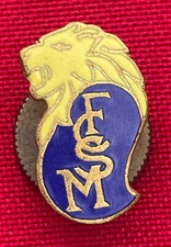Football RARE Insigne Badge Ancien F.C.S.M Club SOCHAUX MONTBÉLIARD Émail