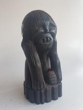 Sculpture singe en bois