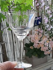Cristal Villeroy Boch 6 verres à vin anciens ciselés ( H 13,8 cm D 8 cm)
