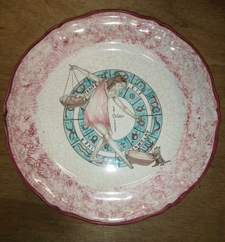 Grand plat faïence saisons - grand,