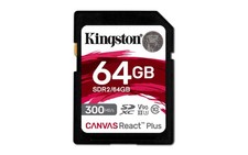 Kingston Canvas React Plus 64GB SDXC Memory Card UHS-II 300R/260W U3 V90 for Ful