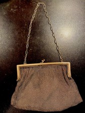 Rare SAC MINAUDIERE ancien METAL ARG. AUMONIERE Porte-Monnaie French Antique