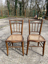 2 chaises style Bistro en bois
