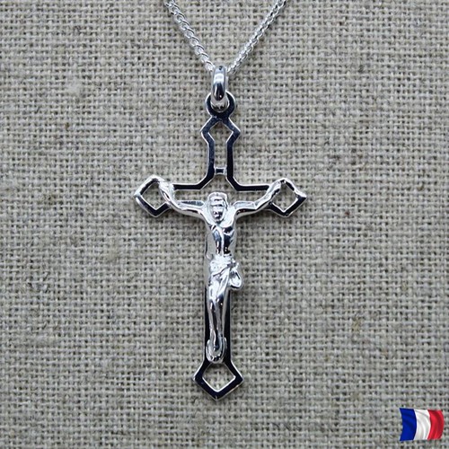Pendentif crucifix argent - crucifix, en