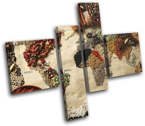 Spices world map atlas - map,