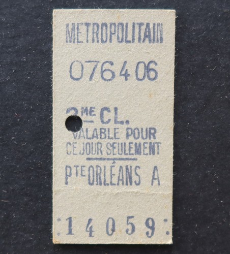 Ancien ticket paris métro - ancien,