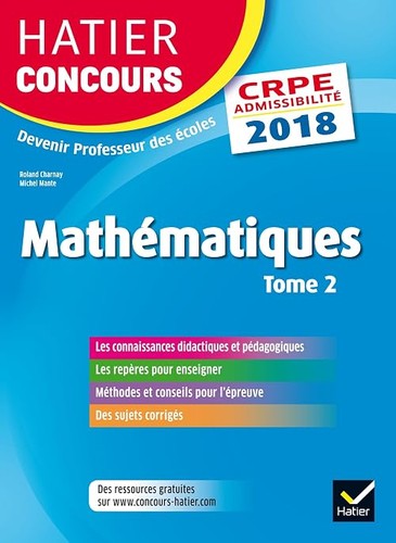 Hatier concours crpe 2018 - 2018,